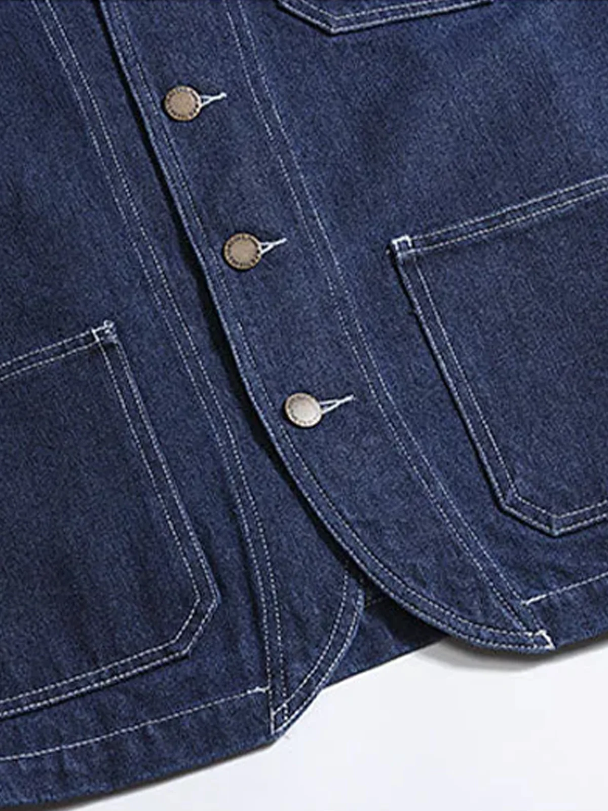 Casual American Style Wabash Denim Work Jacket - Image 10