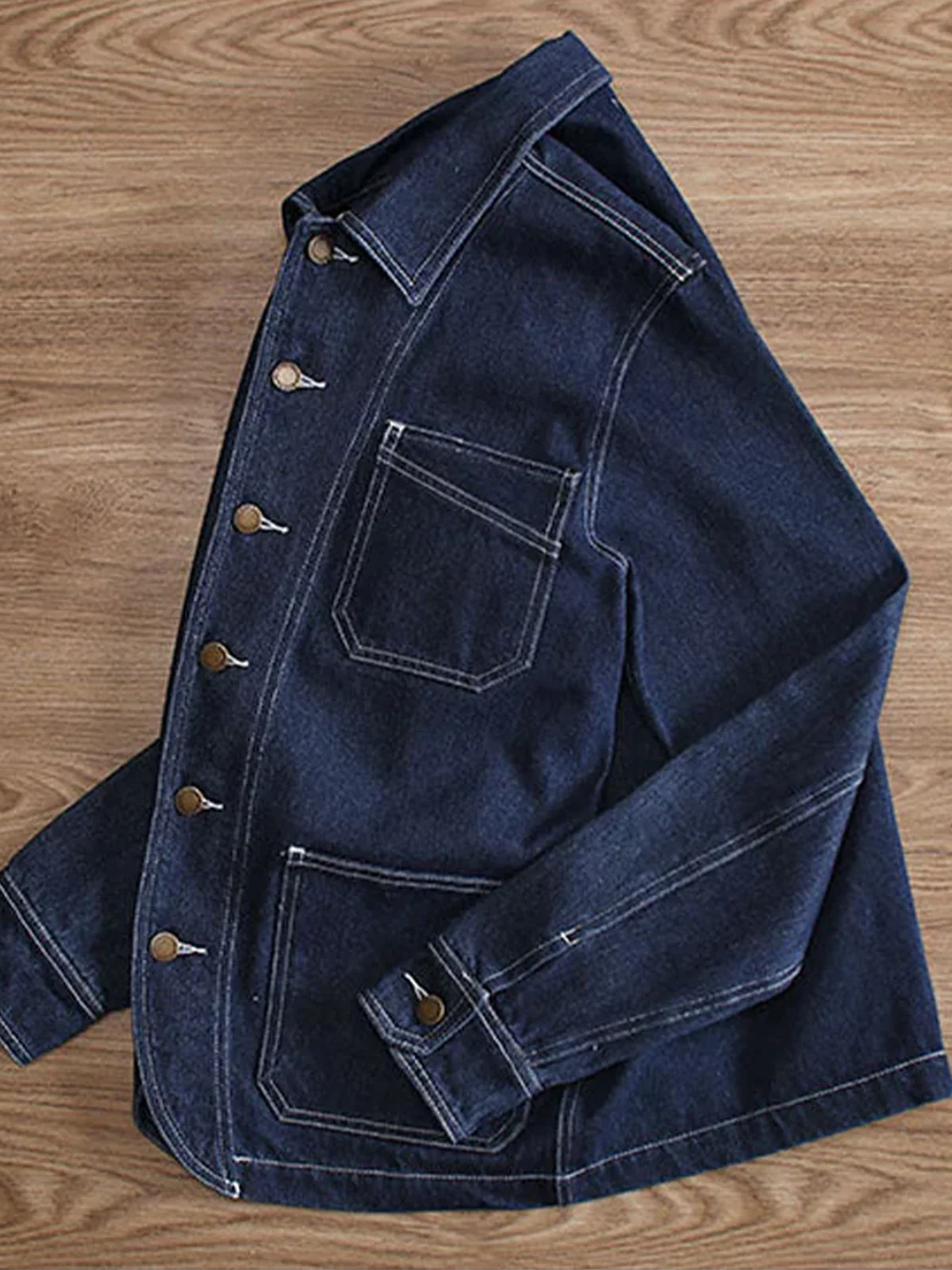 Casual American Style Wabash Denim Work Jacket - Image 4