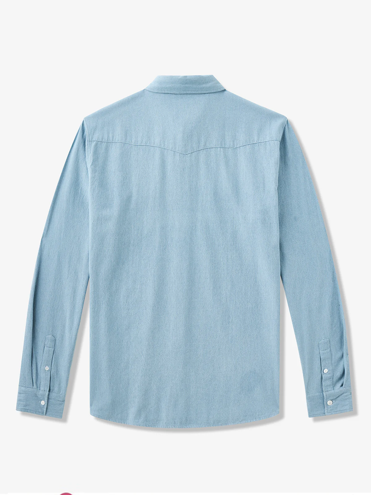 Classic Denim Blue Cotton Shirt - Image 3
