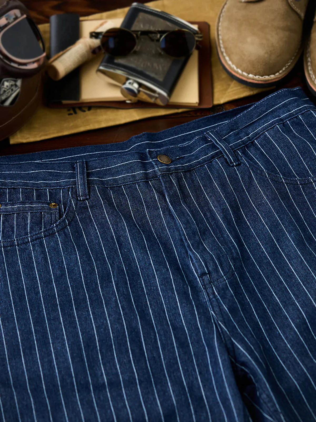 1920s Wabash Stripe Work Pants - Image 9