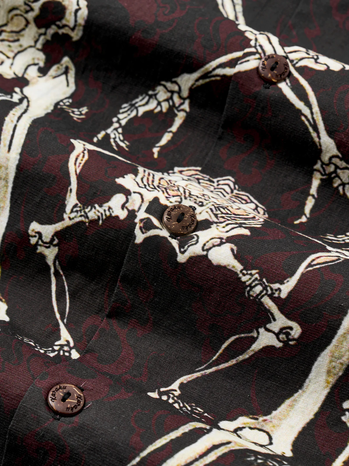 Hundreds Of Dancing Skeletons Cotton Camp Shirt - Image 5