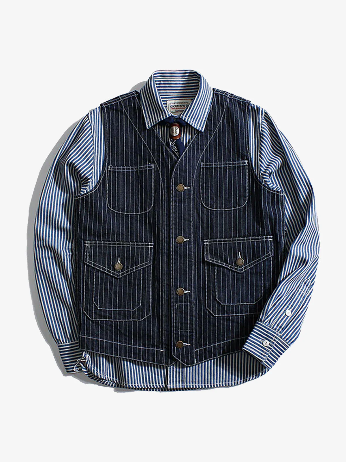 1930s V-Neck Wabash Railway Work Vest - Image 10
